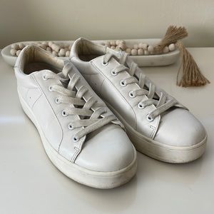 Steve Madden Bertie Platform White Sneakers -size 8
